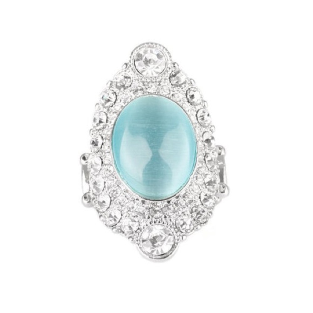 NWT Sky Blue & Silver Gemstone Ring - Picture 2 of 3